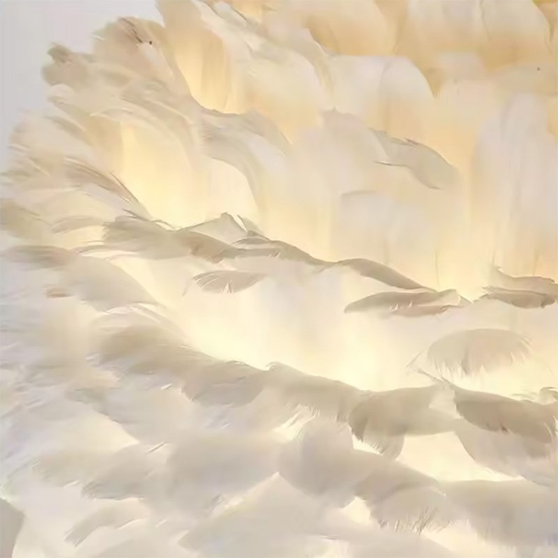 Elegant Feather Table Lamp for Luxury Bedroom Decor