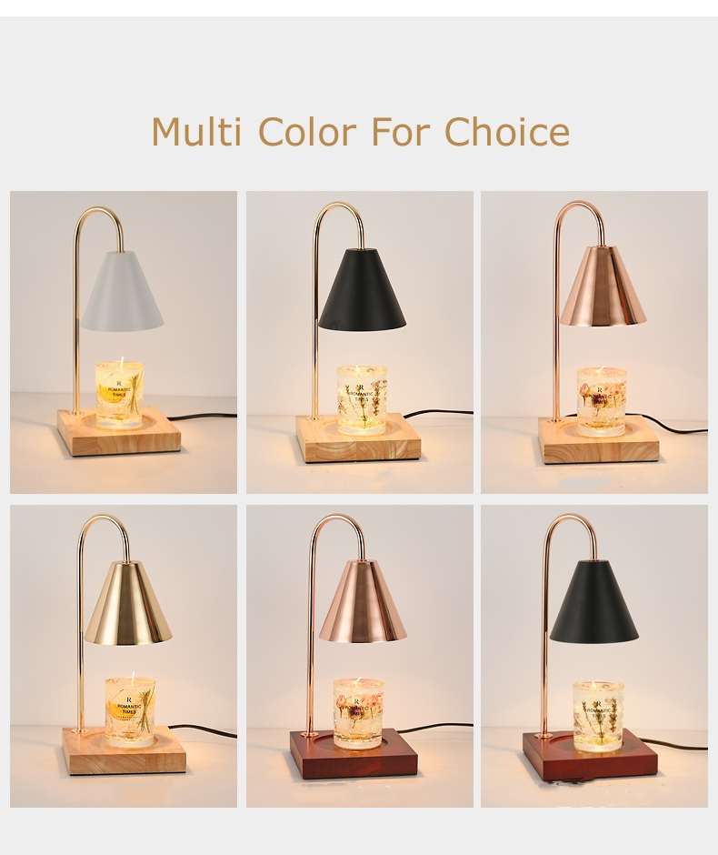 Fashion Electric Metal Umbrella-Like Wax Warmer Gold Candle Lamp