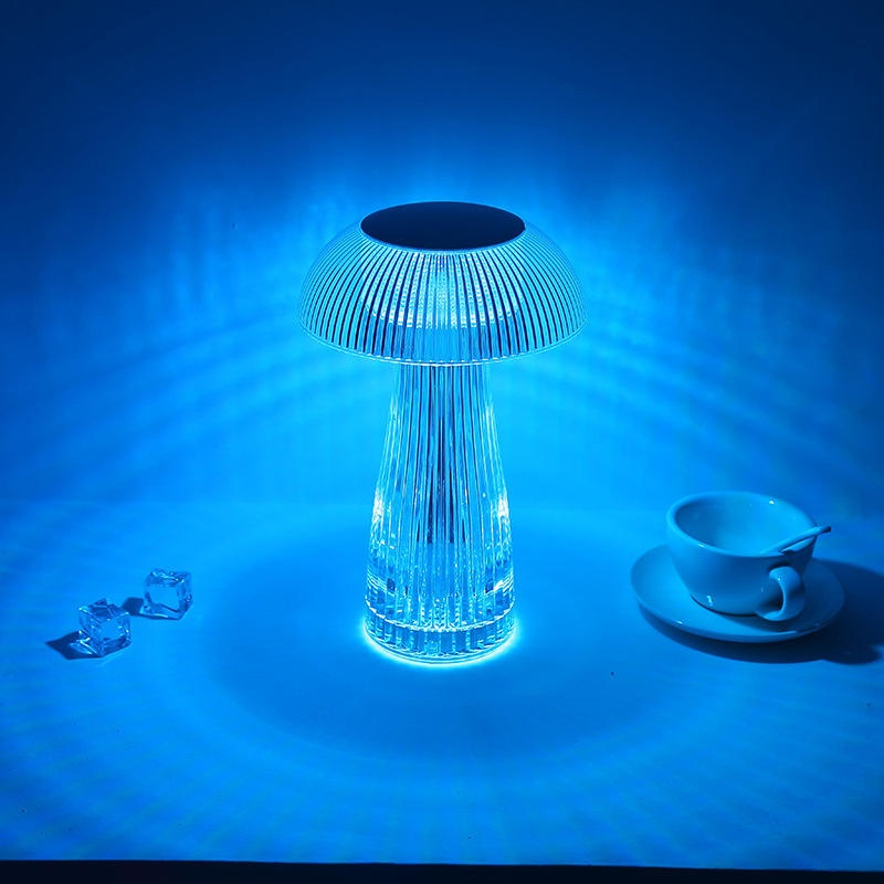 Modern RGB Crystal Mushroom Table Lamp: Bedroom Bar Mood Nightlight