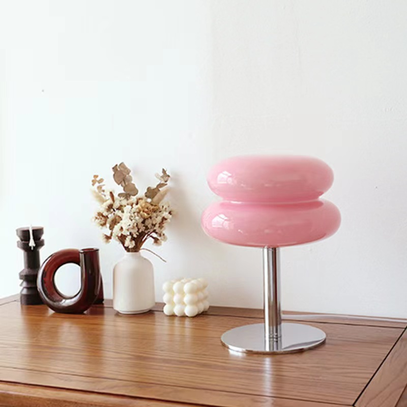 Nordic Table Lamp Solid Glass Atmosphere Night Light Vintage Glass Decorative Lamps Home Decor Luxury