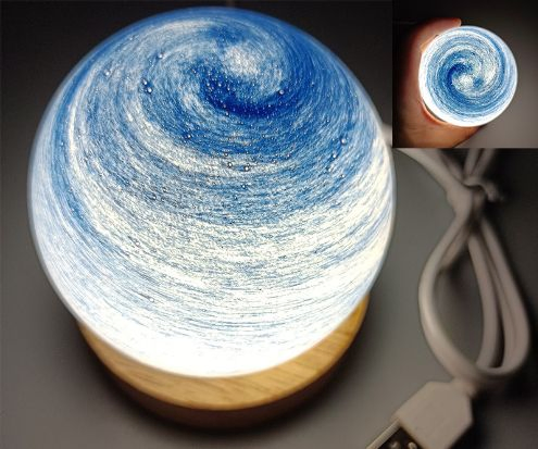 USB 3D Print Mood Light Lunar Planet Night Lamp with Touch Control