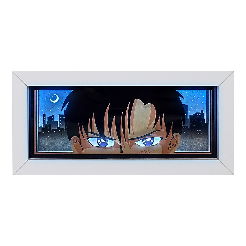 Custom Action Figure Anime One Piece Box Attack on Titan Demon Slayer LED Night Light 3D Home Decor Gift Items Table Lamp