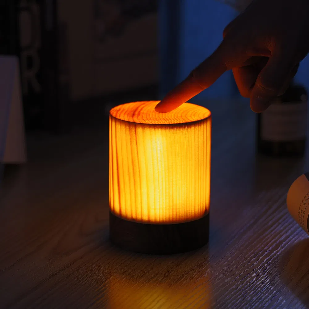 Wood LED Lamp View 3