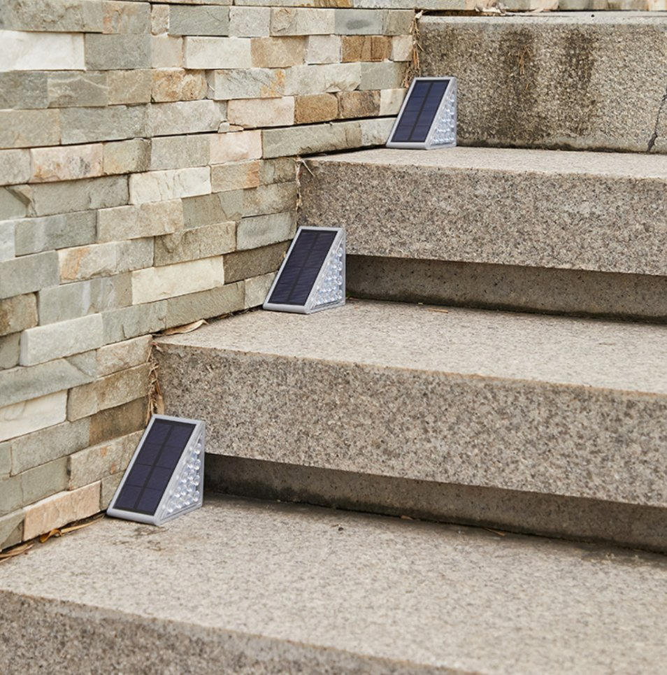 Amazon Hot-Selling Warm White LED Lighting Lamp Decorative RGB Lantern Outdoor Solar Stair Step Lamp for Landscape Lighting