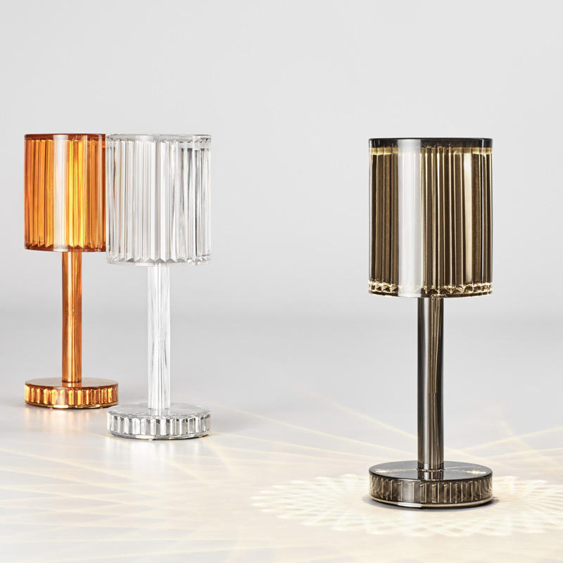 USB Rechargeable Crystal LED Decorative Atmosphere RGB Touch Table Lamp