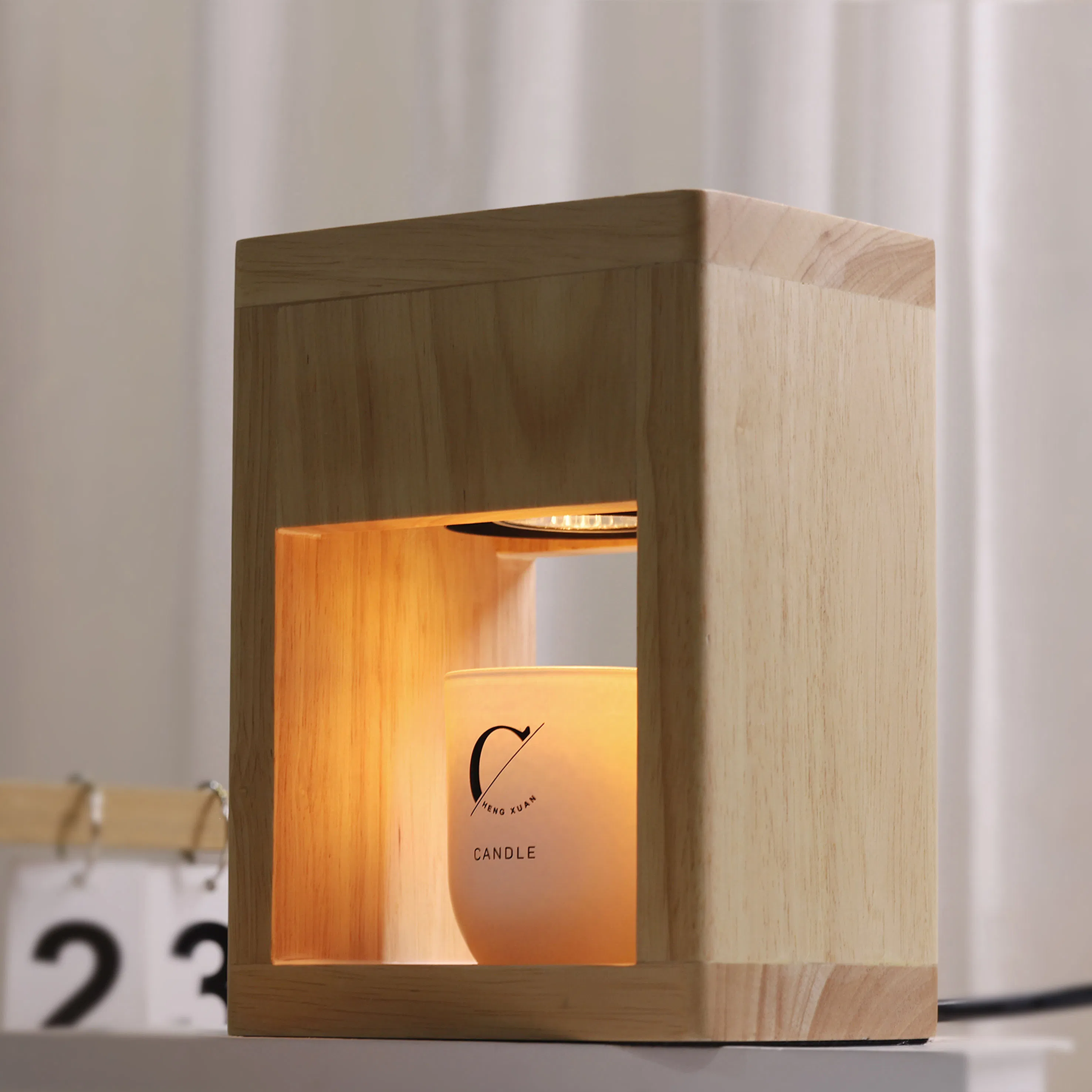 New Wood Modern Exquisite High Candle Warmer Original Home Wax Lamp