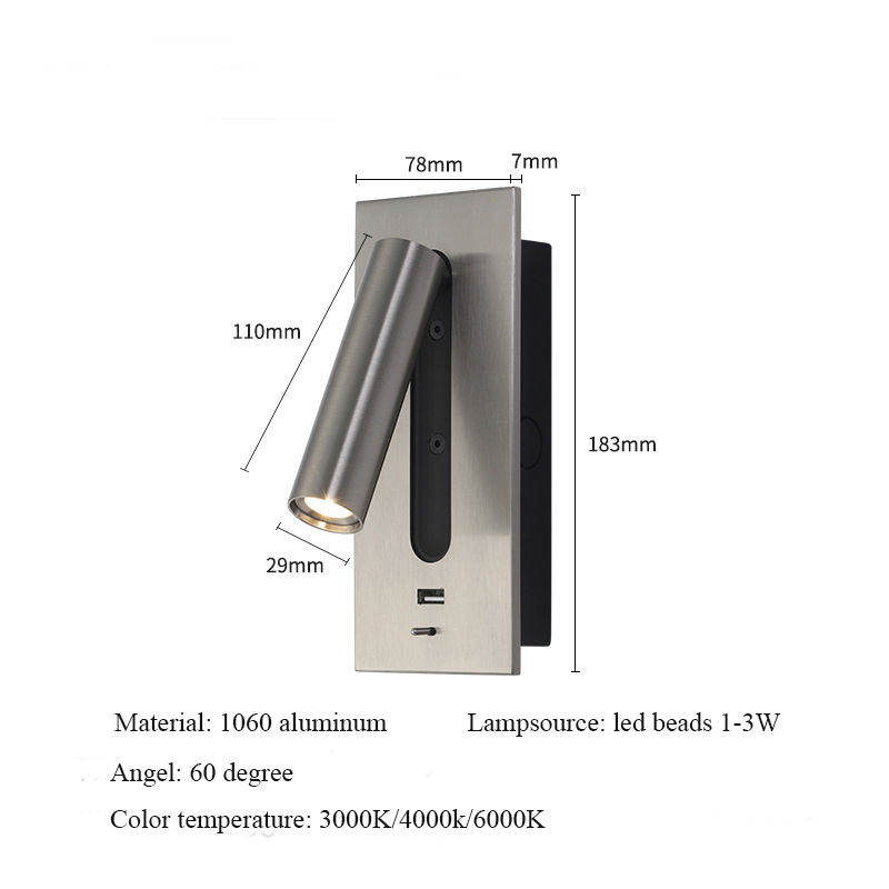 Stylish Rotatable LED Wall Lamps for Modern Hotel Bedrooms