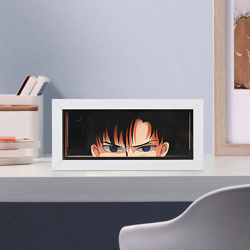 Custom Action Figure Anime One Piece Box Attack on Titan Demon Slayer LED Night Light 3D Home Decor Gift Items Table Lamp