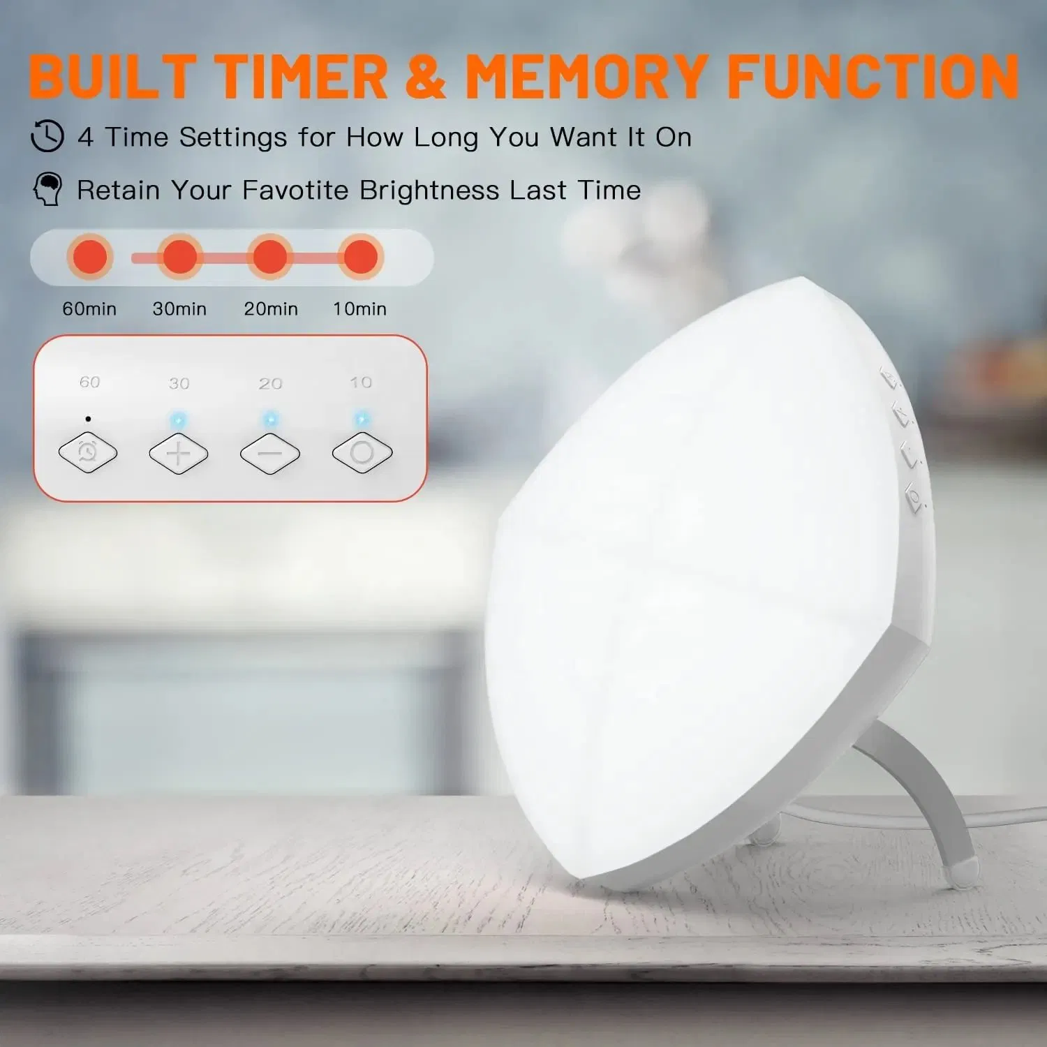 New Physical Mood Therapy Sunlight Simulating Lamp Dimmable Sad Lamps