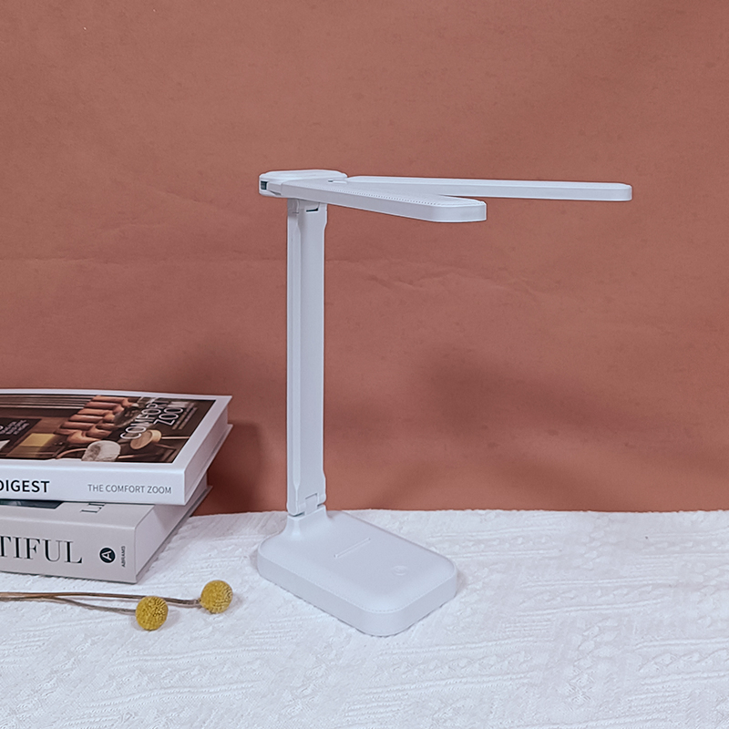 Rechargeable Dimmable Dual Head LED Desk Lamp Portable Night Light Foldable Touch Control Reading Study Table Lamp