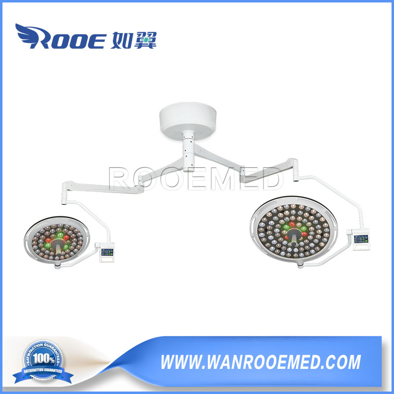 Operating Room Double Head Ceiling Ot LED Surgical Light Shadowless Lamp with Surveillance Camera Function
