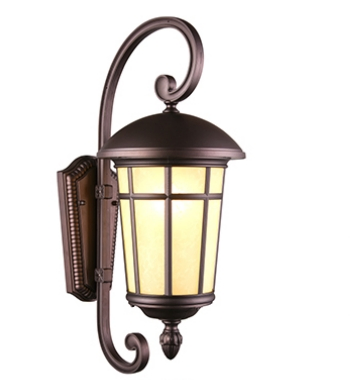 Retro Garden and Patio Wall Lamp in Aluminum/Copper