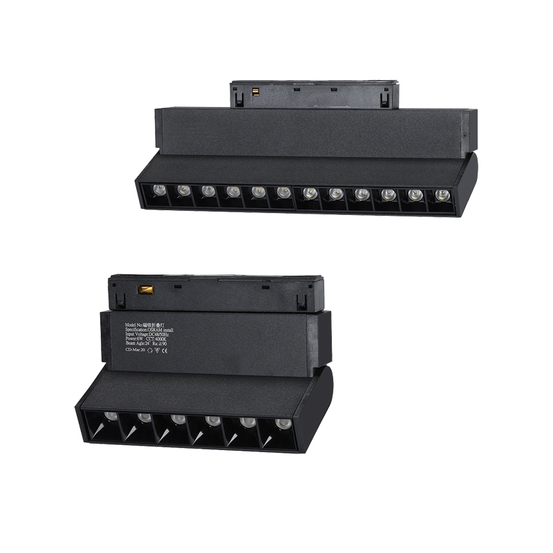 48V Architectural-Grade Magnetic Track Lighting System - Contemporary Recessed Linear LED Fixtures with 12W/25W/30W/45W Modular Power for Boutique Retail &amp; Luxu