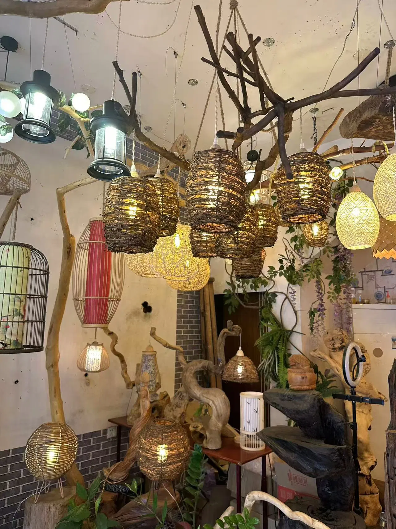 Decorative Metal Glass Bronze Colorful Modern Table Lamp Pendant Lightings