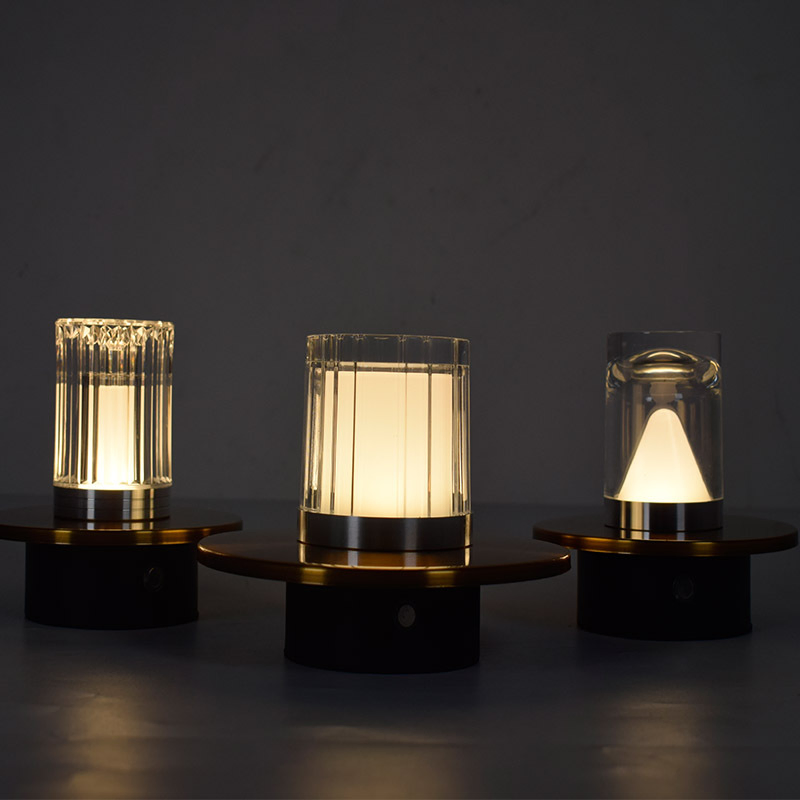 3-Color Portable Upscale Lighting Tabletops Touch Control Mood Lighting for KTV Premium LED Rechargeable Bar Table Lamp