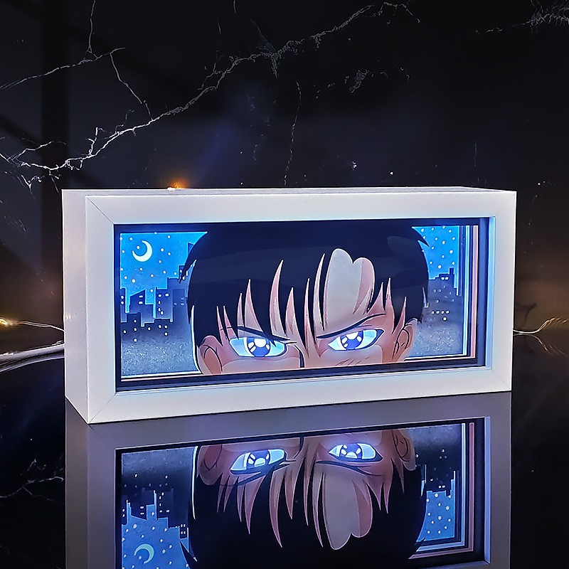 Custom Action Figure Anime One Piece Box Attack on Titan Demon Slayer LED Night Light 3D Home Decor Gift Items Table Lamp