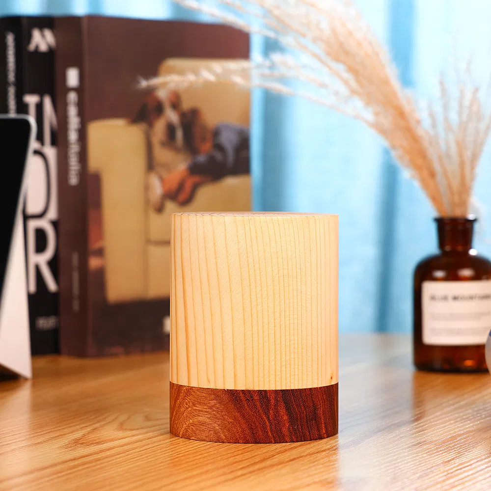 Wood LED Lamp View 1