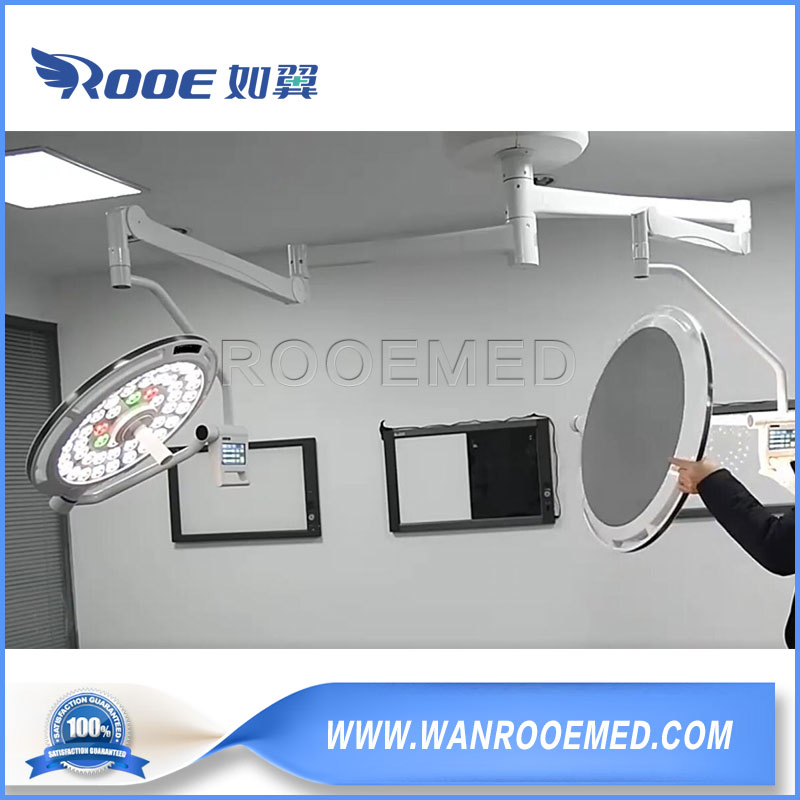 Operating Room Double Head Ceiling Ot LED Surgical Light Shadowless Lamp with Surveillance Camera Function