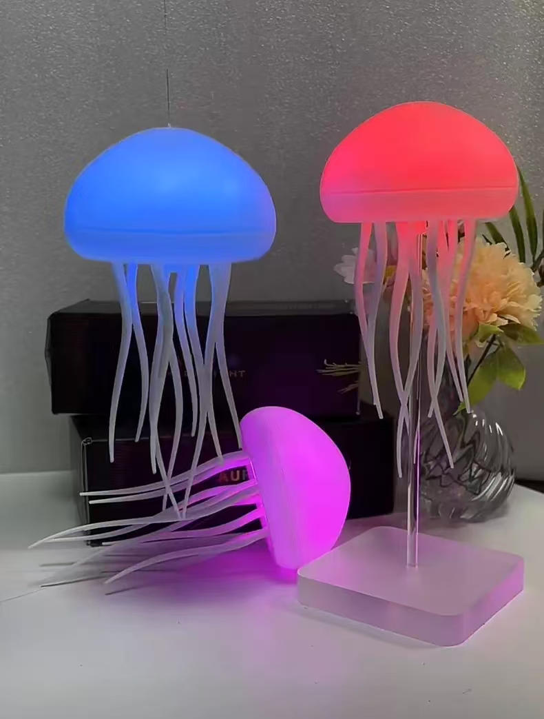 USB Rechargeable, Touch Levitating Mood Light Jellyfish Lamp for Kids Room