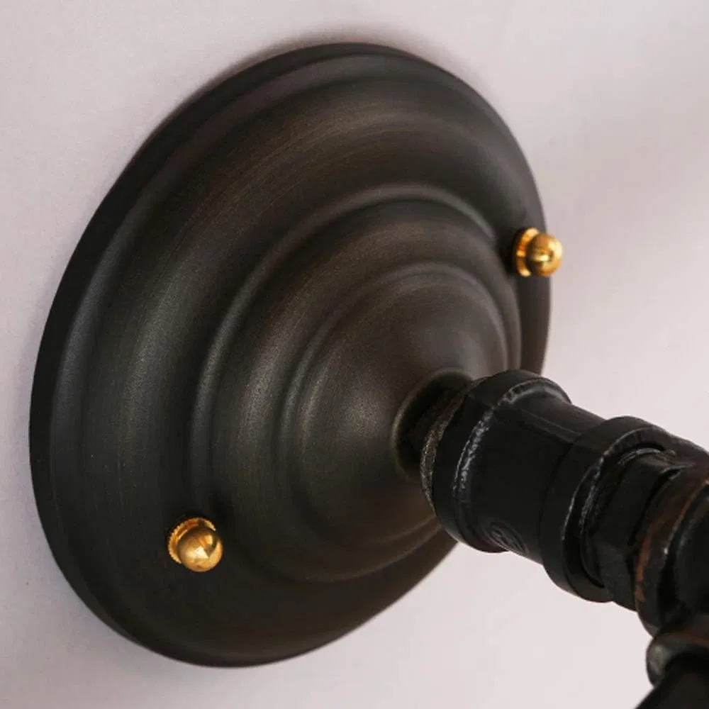 Retro Industrial Wrought Iron Pipe Wall Light 5