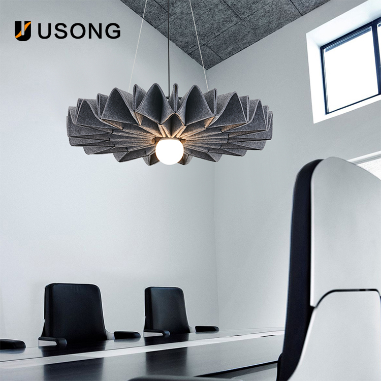 Personalized Customized Pleated Lights Beautiful Fashionable Pendant Sound-Absorbing LED Acoustic Lamps