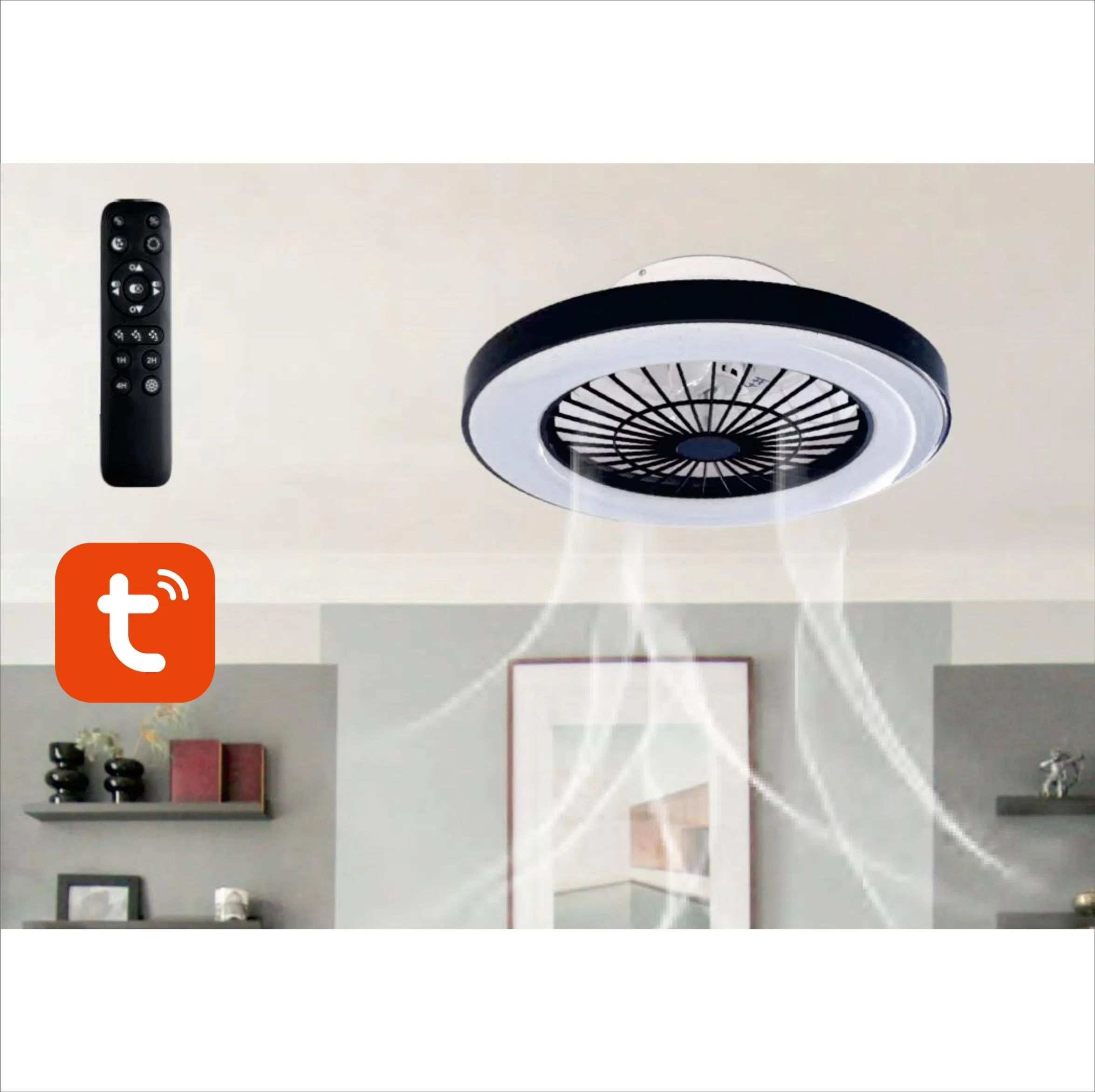 Hisoon Lighting New Design High-Quality Livingroom Home Deco LED Ceiling Fan Lamp