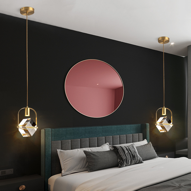 Luxury Bedroom Bedside Mini Chandelier Light Dining Room Single Head Crystal Pendant Lamp (D8044)
