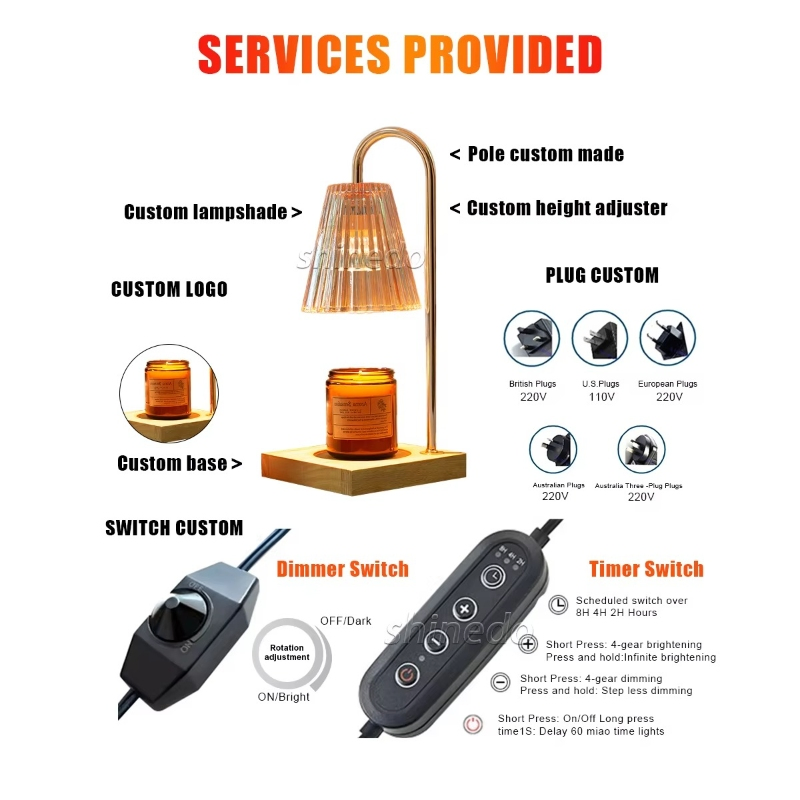 Retro Lantern Wax Candle Melting Warmer Light Glass Aromatherapy Burner Fragrance Electric Candle Warmer Lamp Heater Bedroom