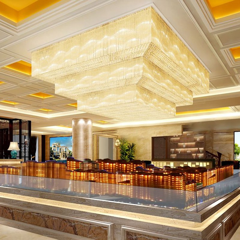 Luxury Light Fixture Modern Hotel Custom Ceiling Chandelier Lamp