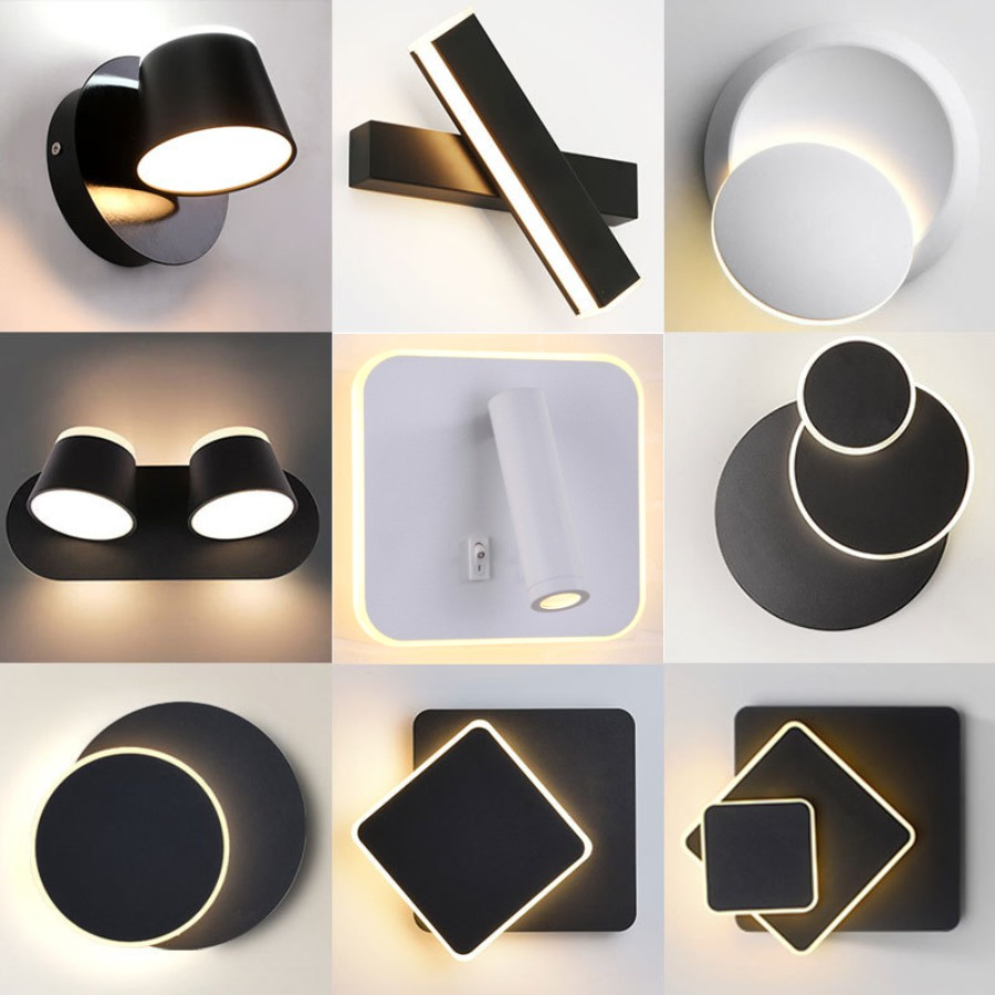 Modern Black Wall Sconce Nordic Minimalist Mounted Outdoor Waterproof Electronic Energy Saving Art Deco Aluminum LED Light Wall Lamp