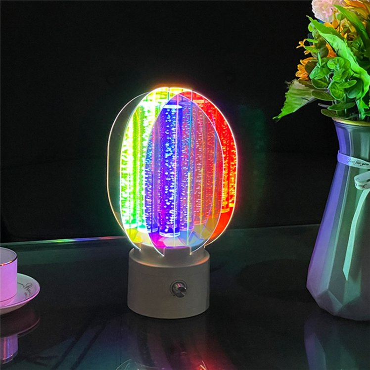Creative Rotating Night Light Aurora Projection USB Rechargeable Romantic Mood Lamp with Stepless Dimming Starry Sky Decor