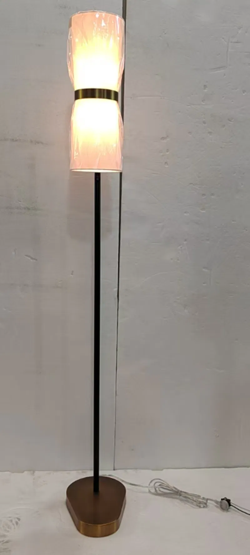 Customized Handmade up and Down Light Torchiere Metal Indoor Decorative Floor Lamp Fabric Lights Hospitality Lights