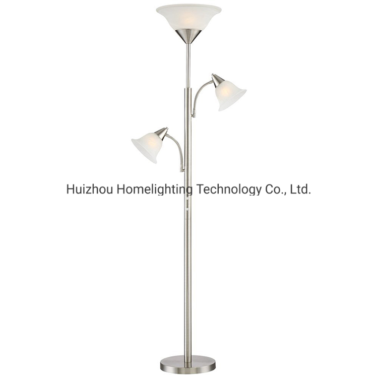 Modern Goose Neck Torchiere Glass Bedside Bedroom Study Designer Floor Lamp with Adjustable Side Lamp