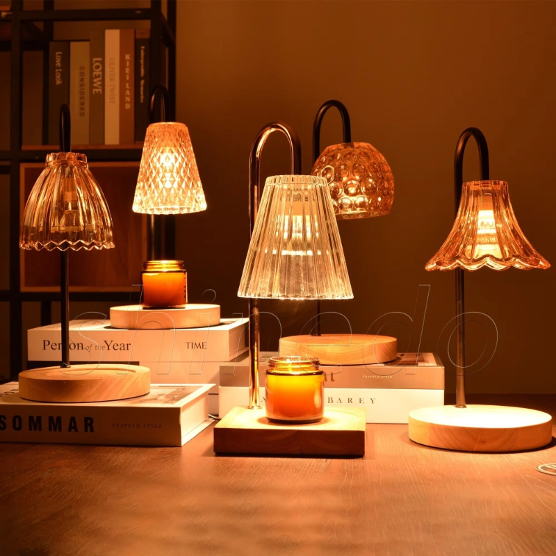 Retro Lantern Wax Candle Melting Warmer Light Glass Aromatherapy Burner Fragrance Electric Candle Warmer Lamp Heater Bedroom