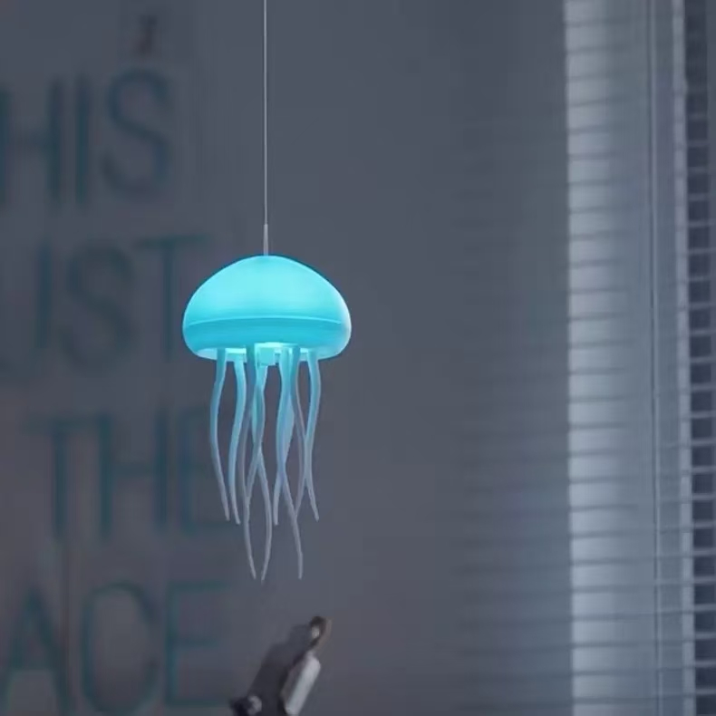 USB Rechargeable, Touch Levitating Mood Light Jellyfish Lamp for Kids Room