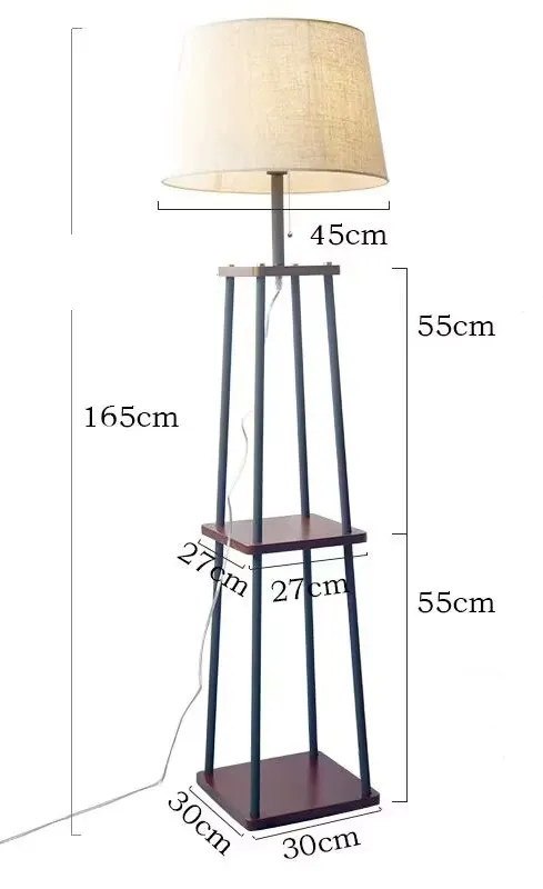 Vintage Wooden Study Floor Lamp