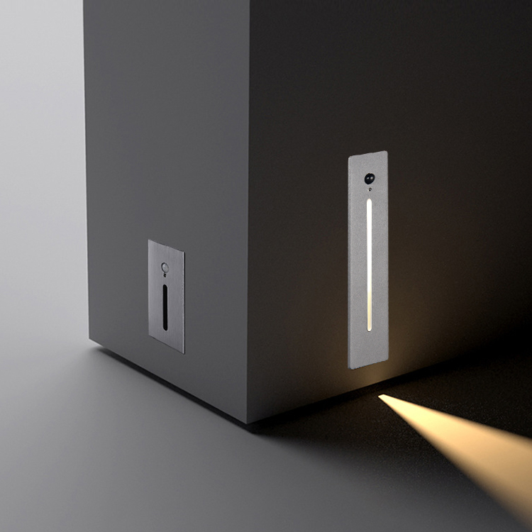 Embedded 3 W LED Aisle Stair Step Automatic Stepping Human Body Induction Foot Lamp