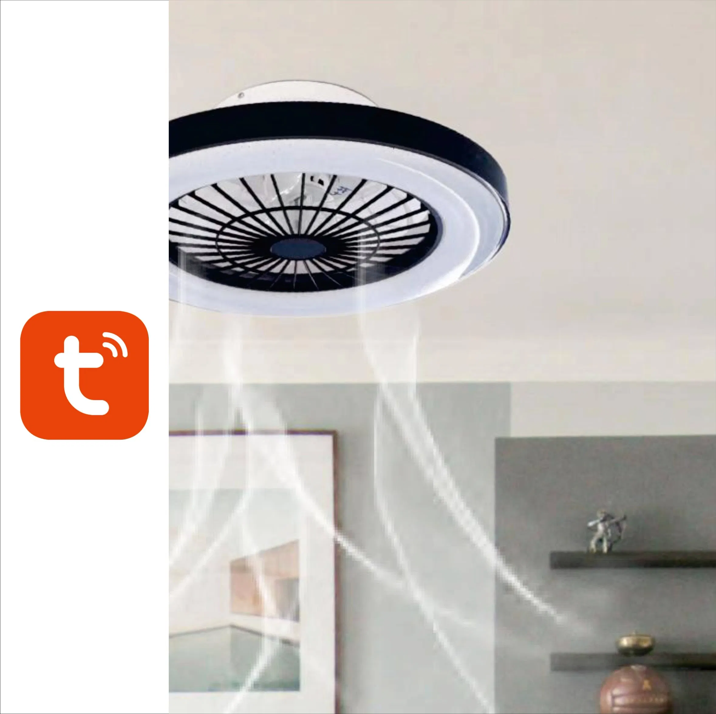 Hisoon Lighting New Design High-Quality Livingroom Home Deco LED Ceiling Fan Lamp