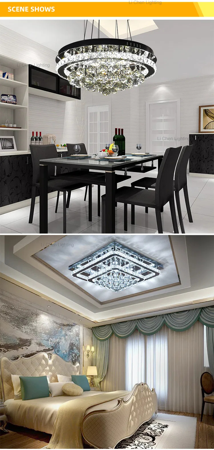 Crystal LED Ceiling Lamp Detail 6