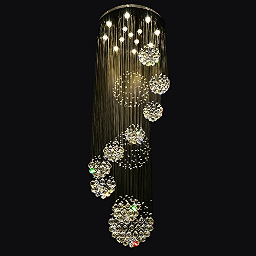 Lighting Manufacturing Wedding Chandelier Decoration Round LED Hallway Lights 120V Staircase Spirial Pendant Lamps