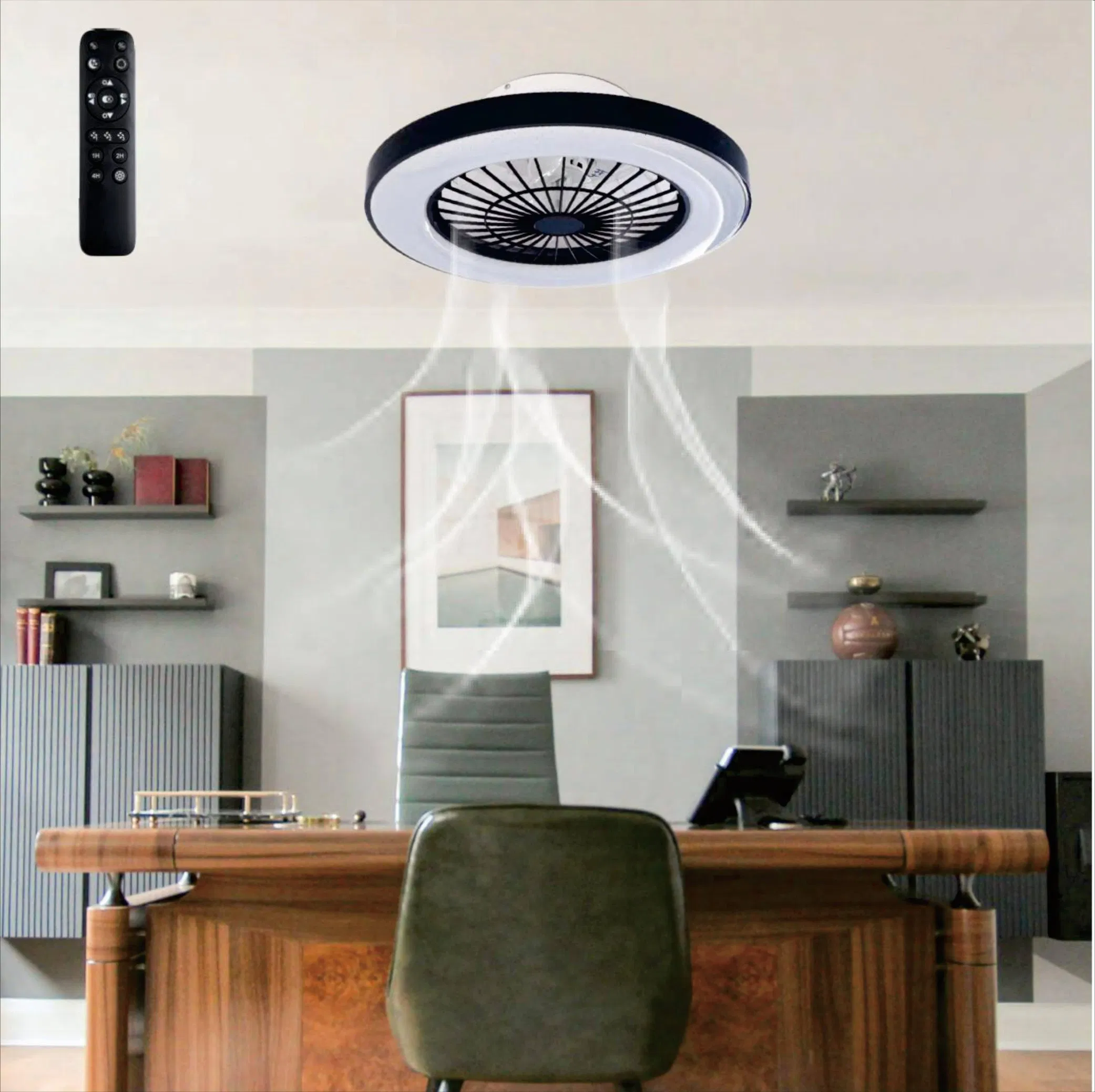 Hisoon Lighting New Design High-Quality Livingroom Home Deco LED Ceiling Fan Lamp