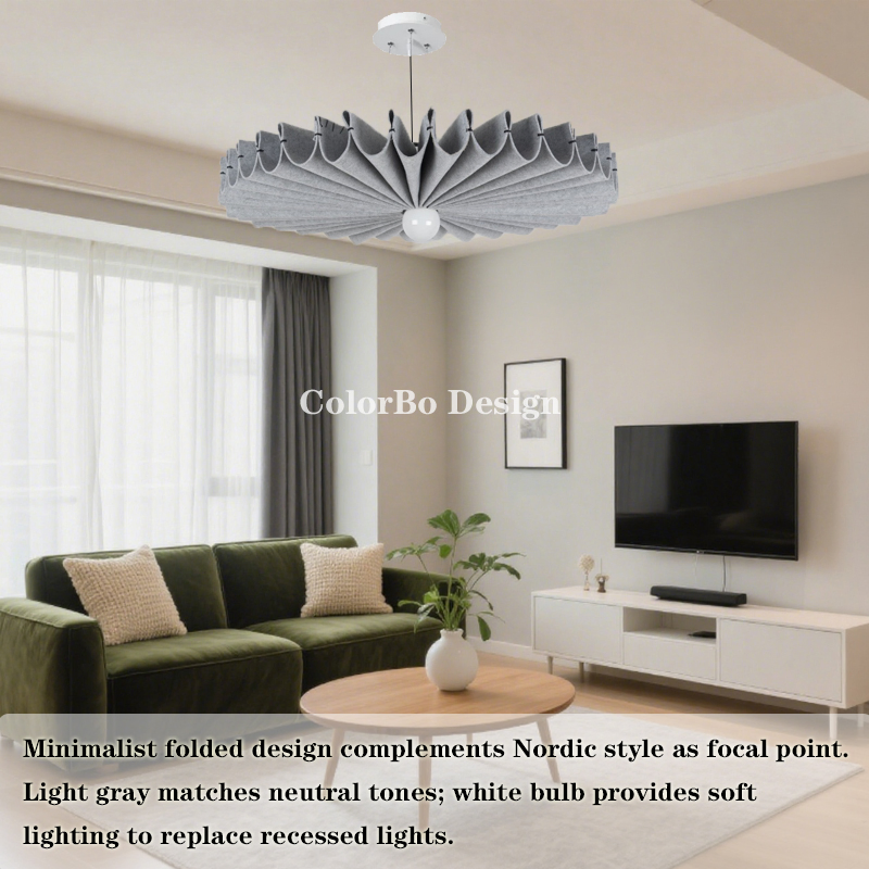 Modern Felt Ceiling Light Lamp Shade with Sound Absorbing Noise Reduction