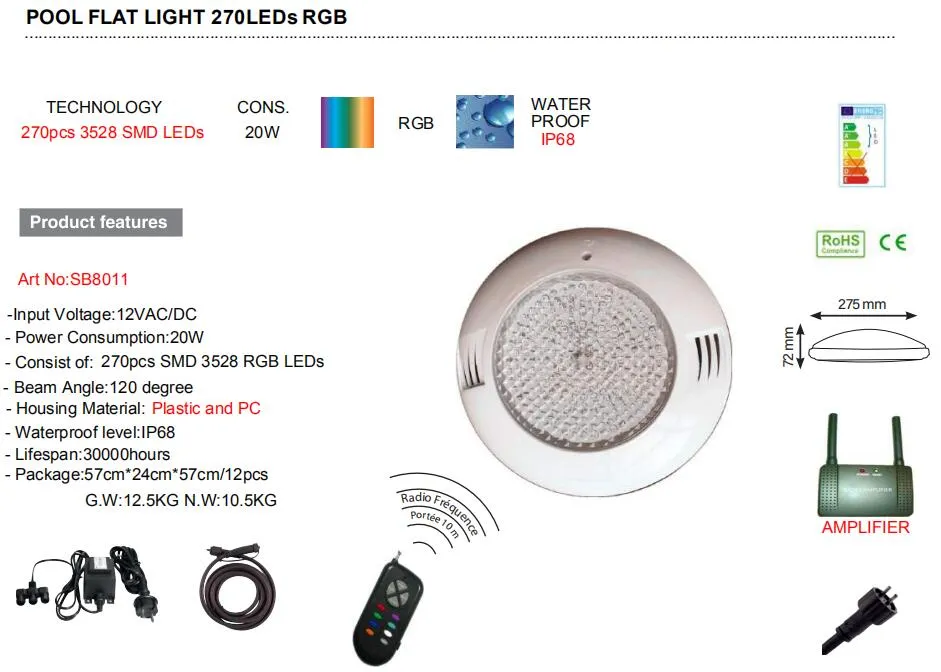 Wall Mounted Swimming Pool Lamp SB8011