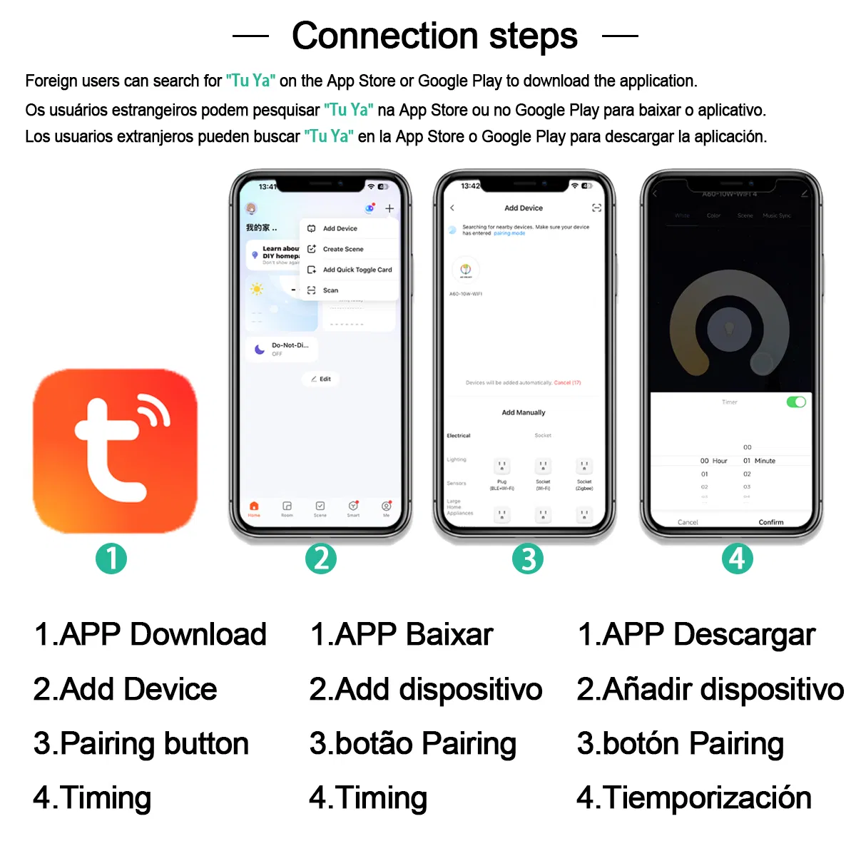 Smart WiFi Bulb T37 6W 85-265V E27 RGBW Decorative Intelligent Lamp with Alex Google Home Control