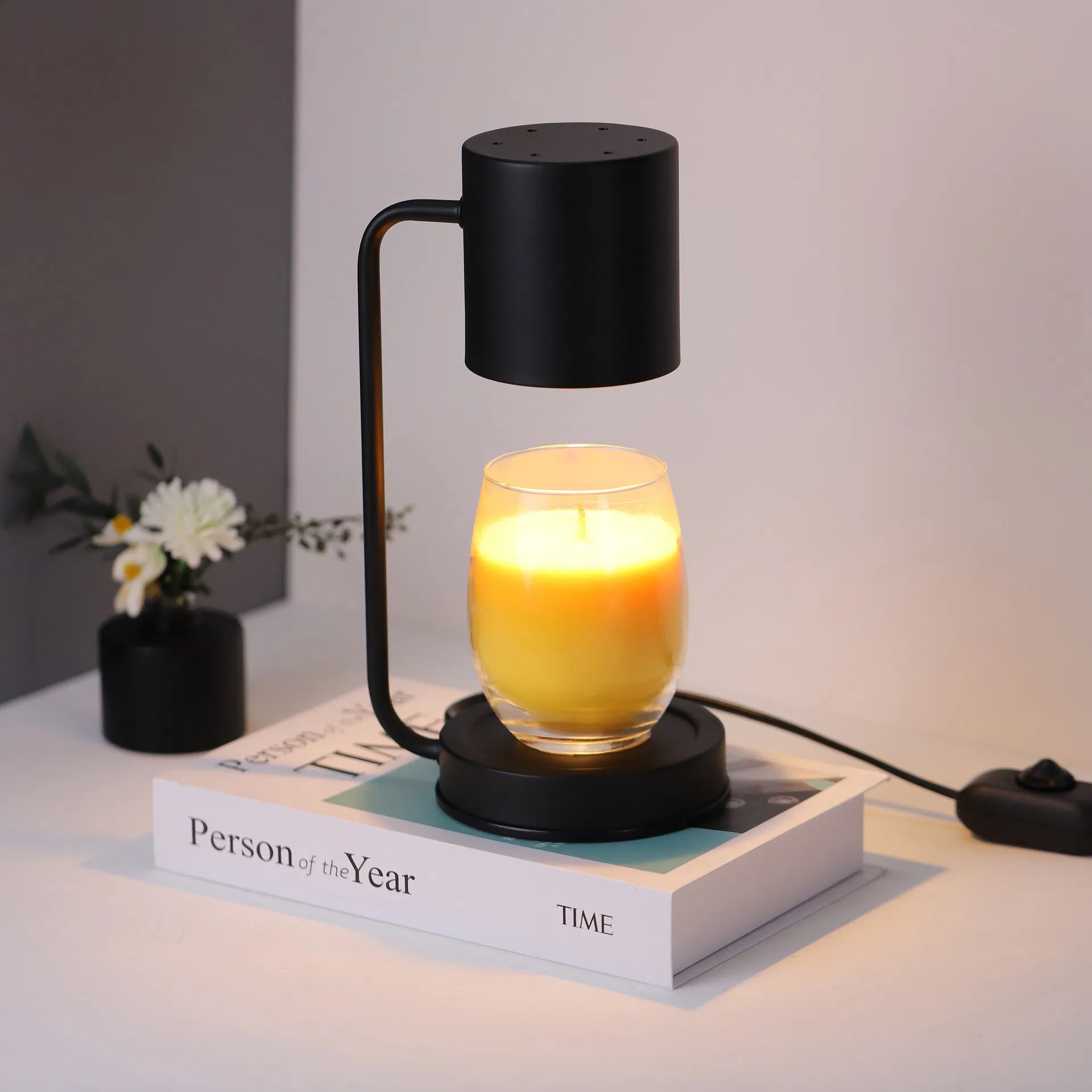 Height Adjustable Flameless Aromatherapy Burner Candle Warmer Melting Wax Lamp