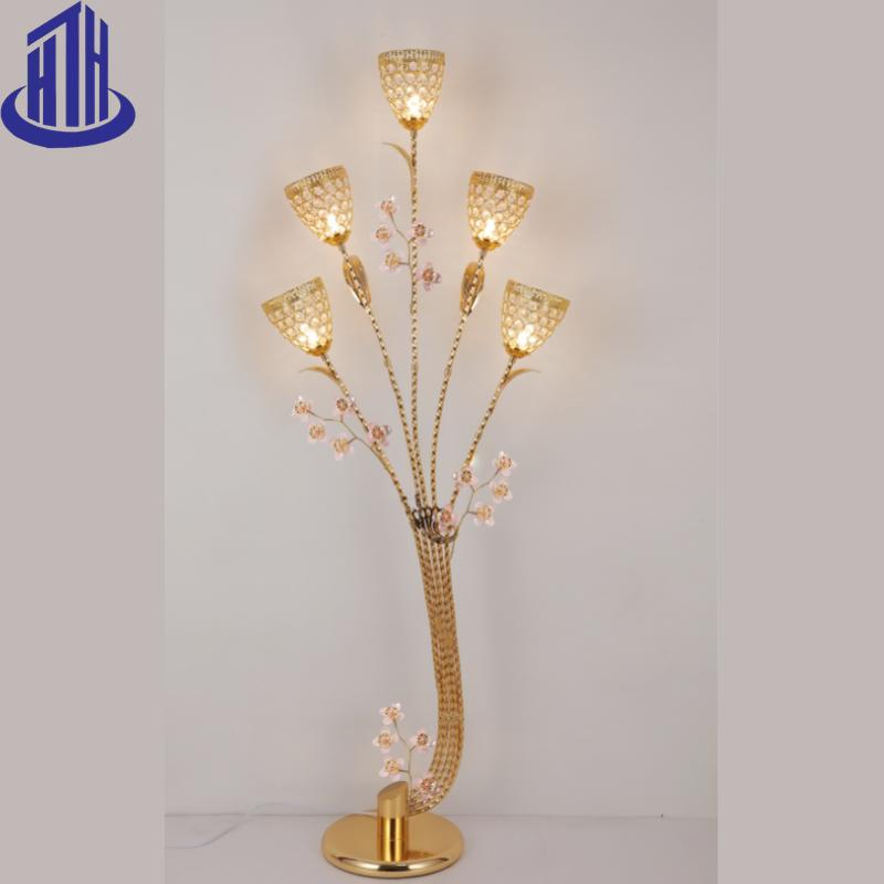 Modern Brass Designer Corner Tall Floor Light for Living Room Bedroom (9018)