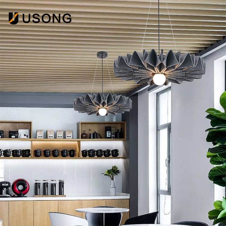 Personalized Customized Pleated Lights Beautiful Fashionable Pendant Sound-Absorbing LED Acoustic Lamps