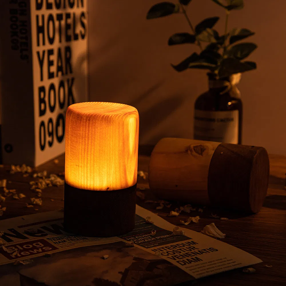 Eco Friendly Gift Wood Mood Night Light LED Lamp Decoration