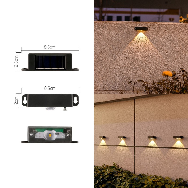 Solar-Powered Wall Lamp for Outdoor Courtyard Landscaping and Perimeter Lighting