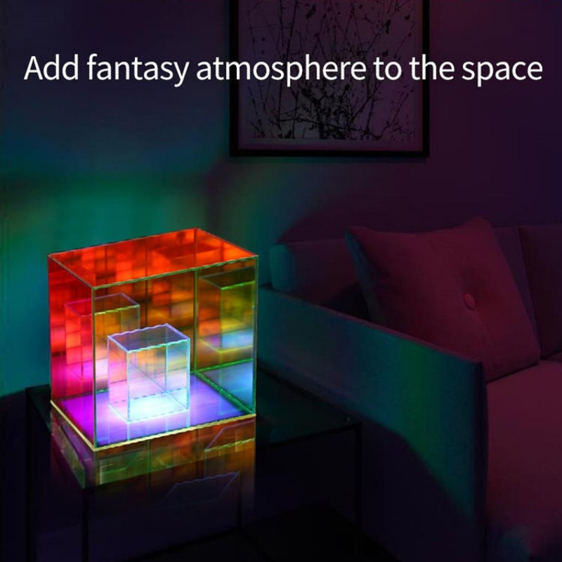 Creative 3D Acrylic LED Night Light, Dimmable Mood Decor Lamp Gift